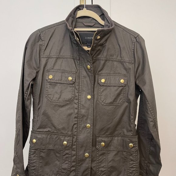 J. Crew Downtown Field Jacket, Olive Green, Great Condition, Size S - Picture 4 of 8